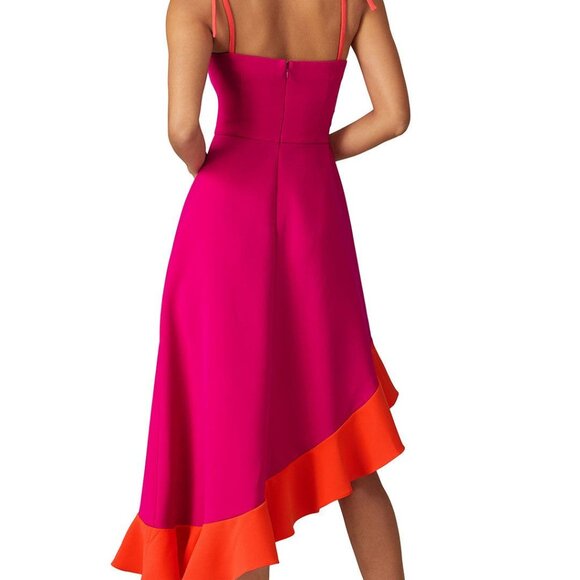 Christian Siriano Pink Tie Shoulder Dress Size 6 - Picture 3 of 15